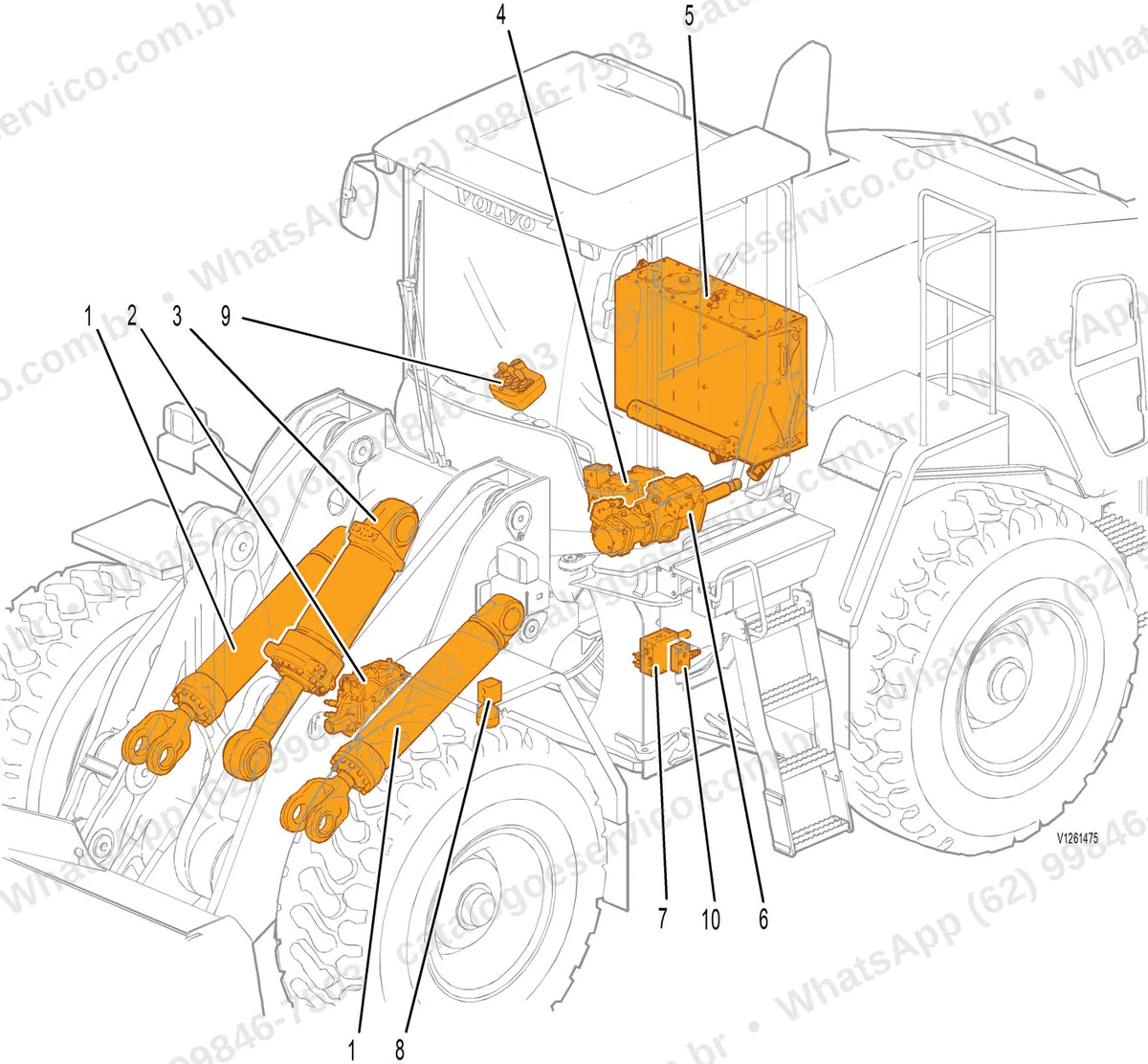 Manual de serviço Volvo L220K: ilustração técnica 3