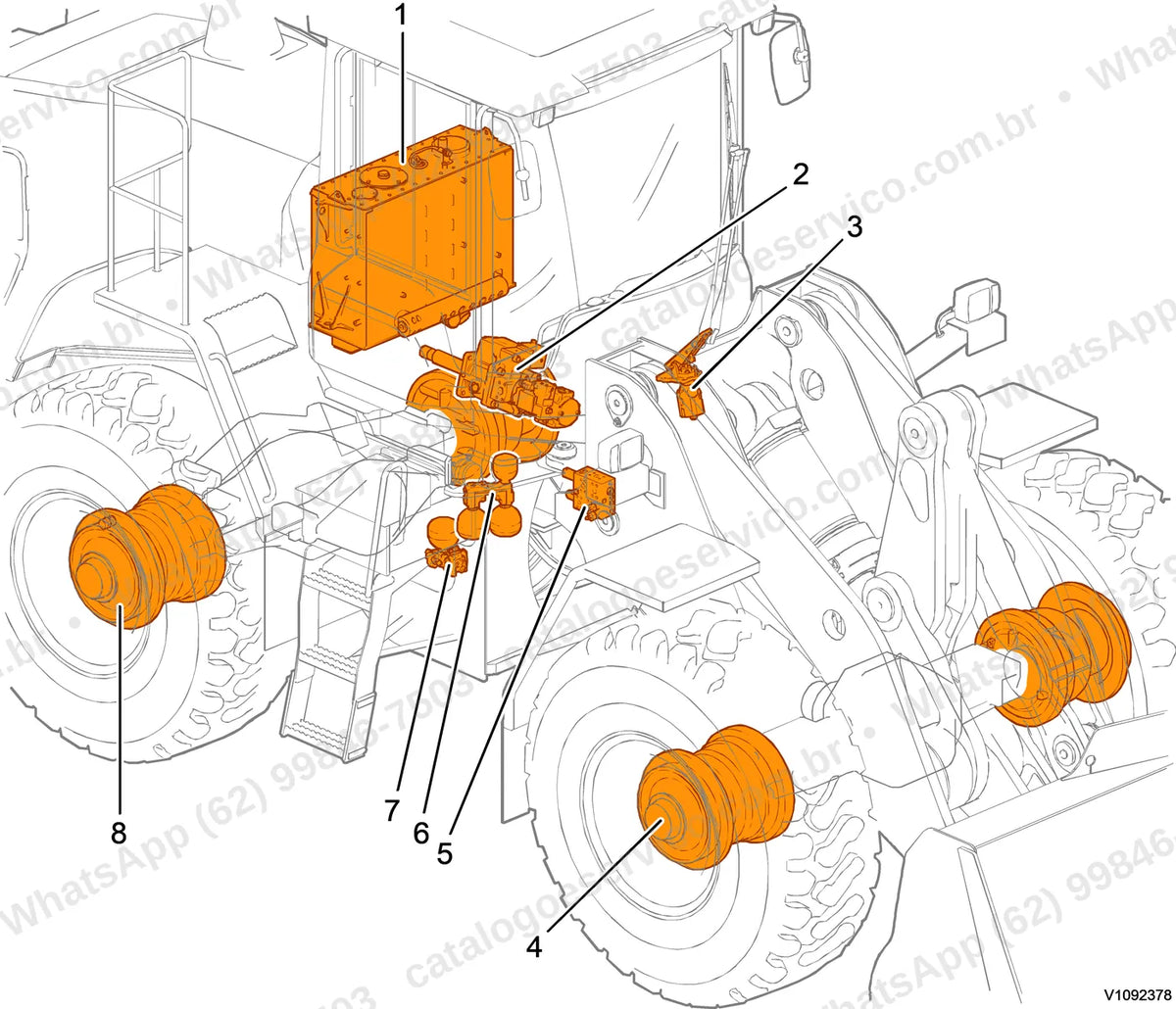 Manual de serviço Volvo L260H: ilustração técnica 1