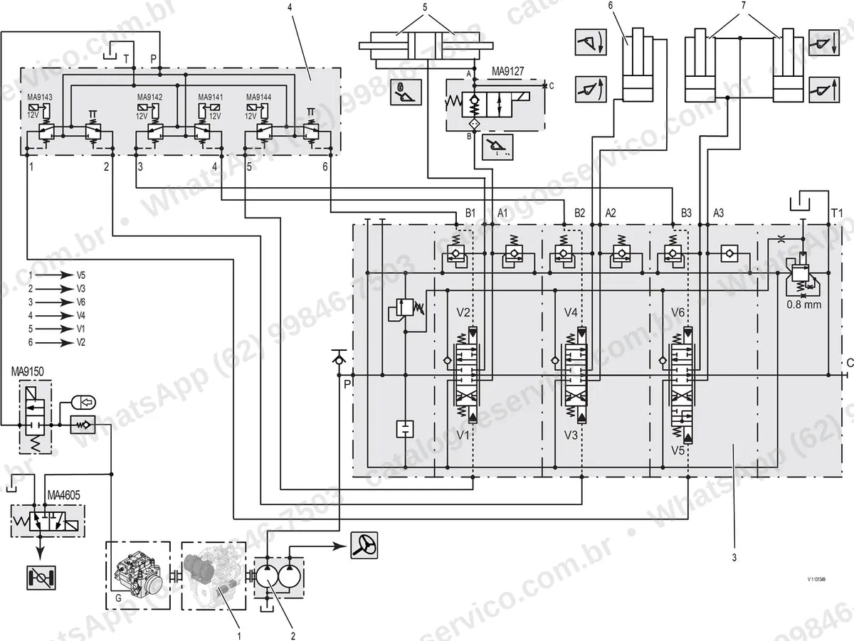 Manual de serviço Volvo L30G: ilustração técnica 1
