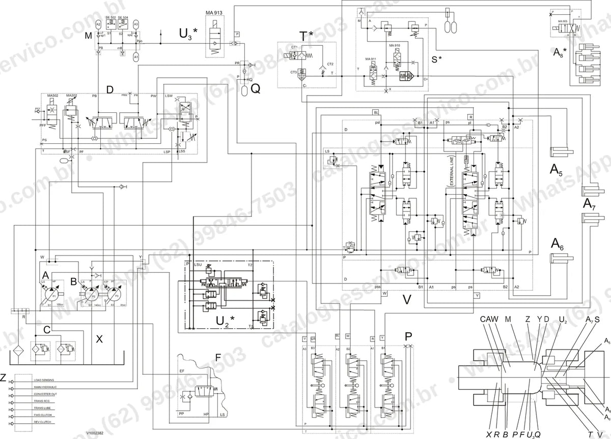 Manual de serviço Volvo L330E: ilustração técnica 1