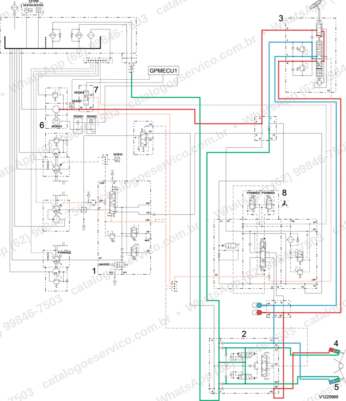Manual de serviço Volvo L350H: ilustração técnica 4