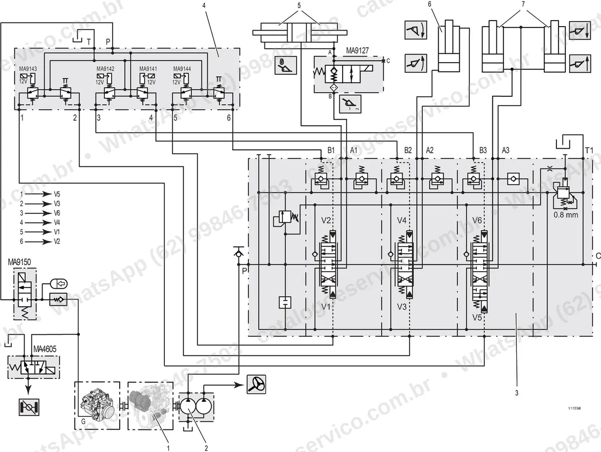 Manual de serviço Volvo L35G: ilustração técnica 1
