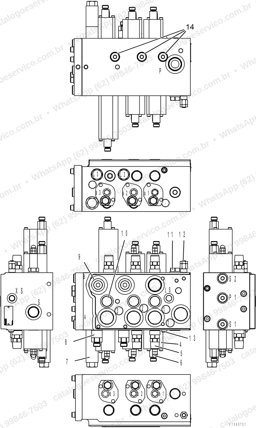 Manual de serviço Volvo L50H: ilustração técnica 1