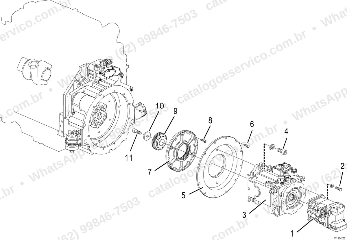 Manual de serviço Volvo L50H: ilustração técnica 3