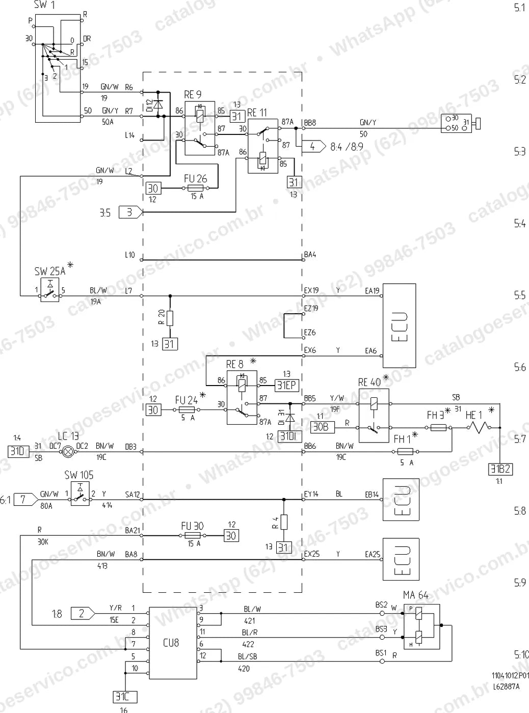 Manual de serviço Volvo L70B: ilustração técnica 4