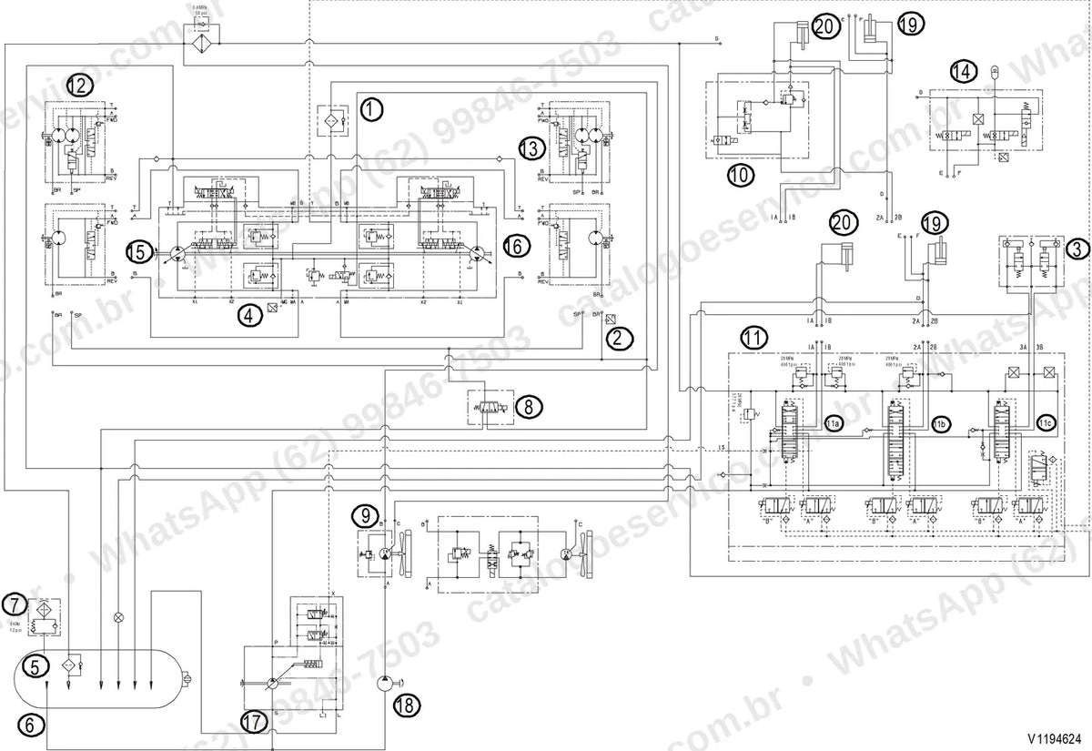 Manual de serviço Volvo MC100C: ilustração técnica 2