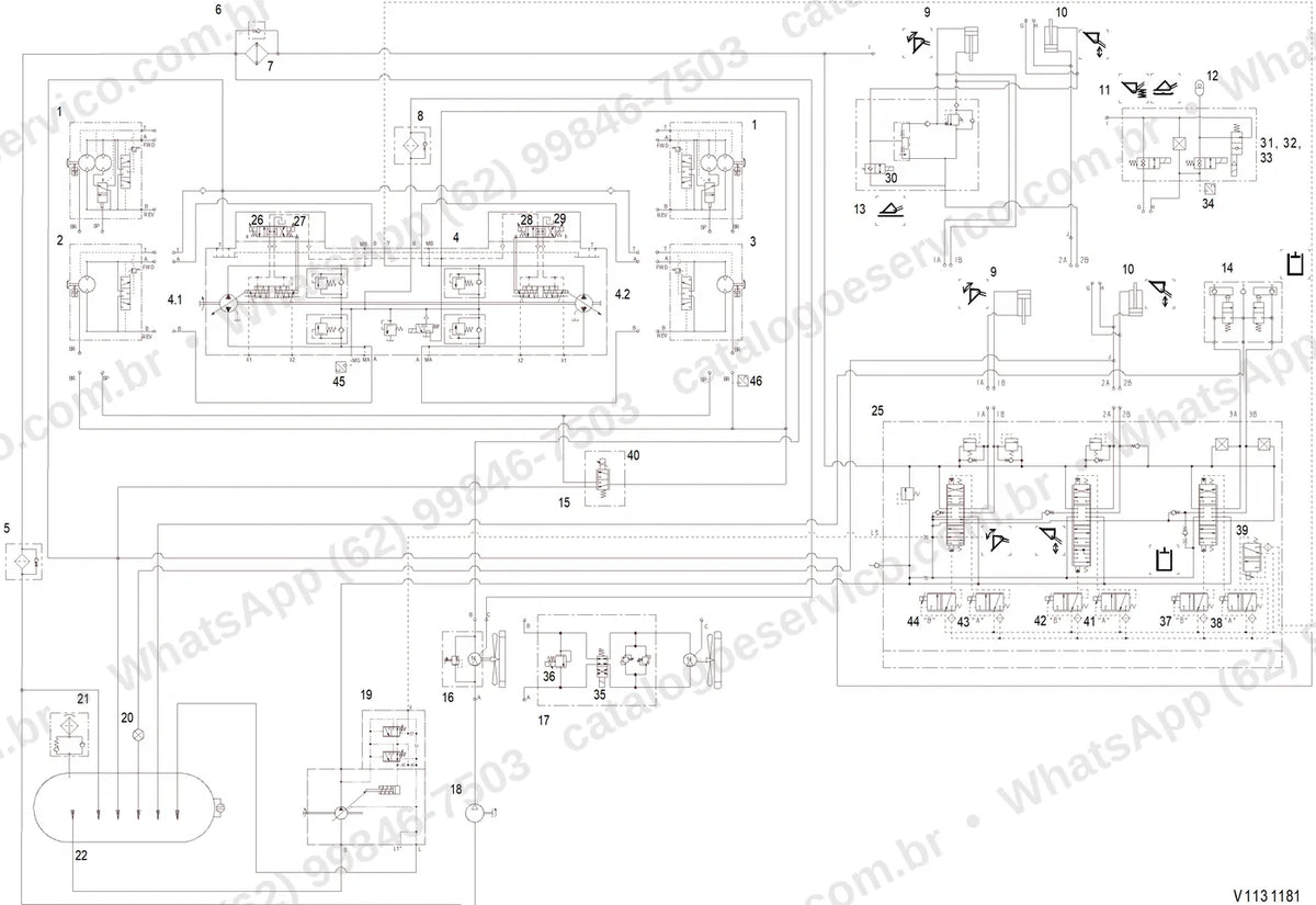 Manual de serviço Volvo MC135C: ilustração técnica 1