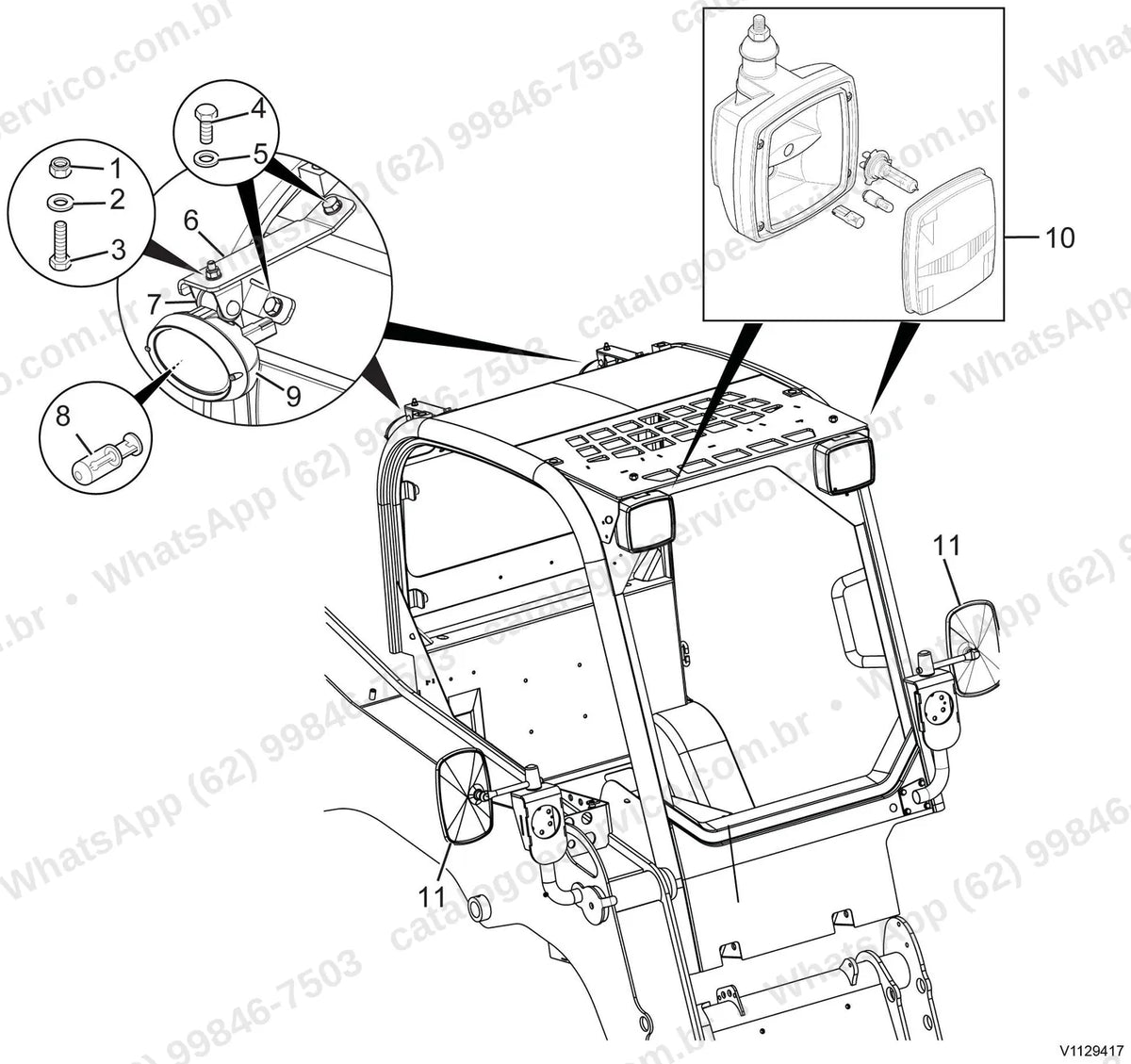Manual de serviço Volvo MCT95C: ilustração técnica 3