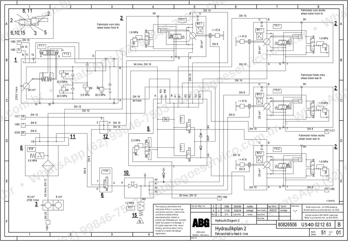 Manual de serviço Volvo MW500: ilustração técnica 1