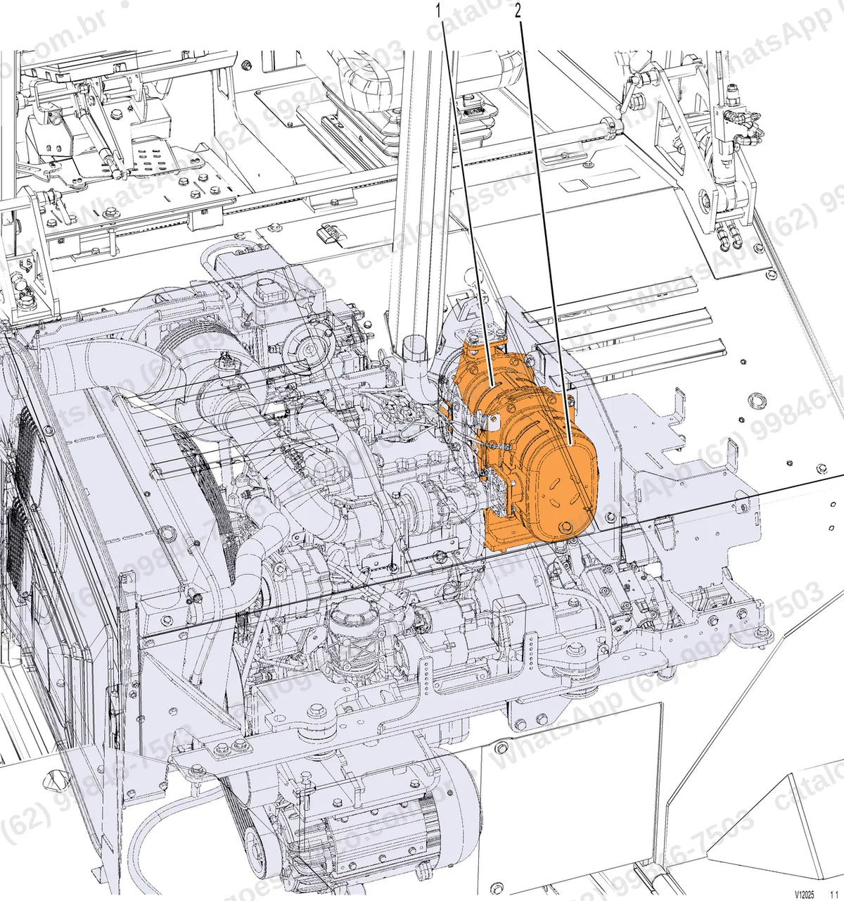 Manual de serviço Volvo P2820D: ilustração técnica 2