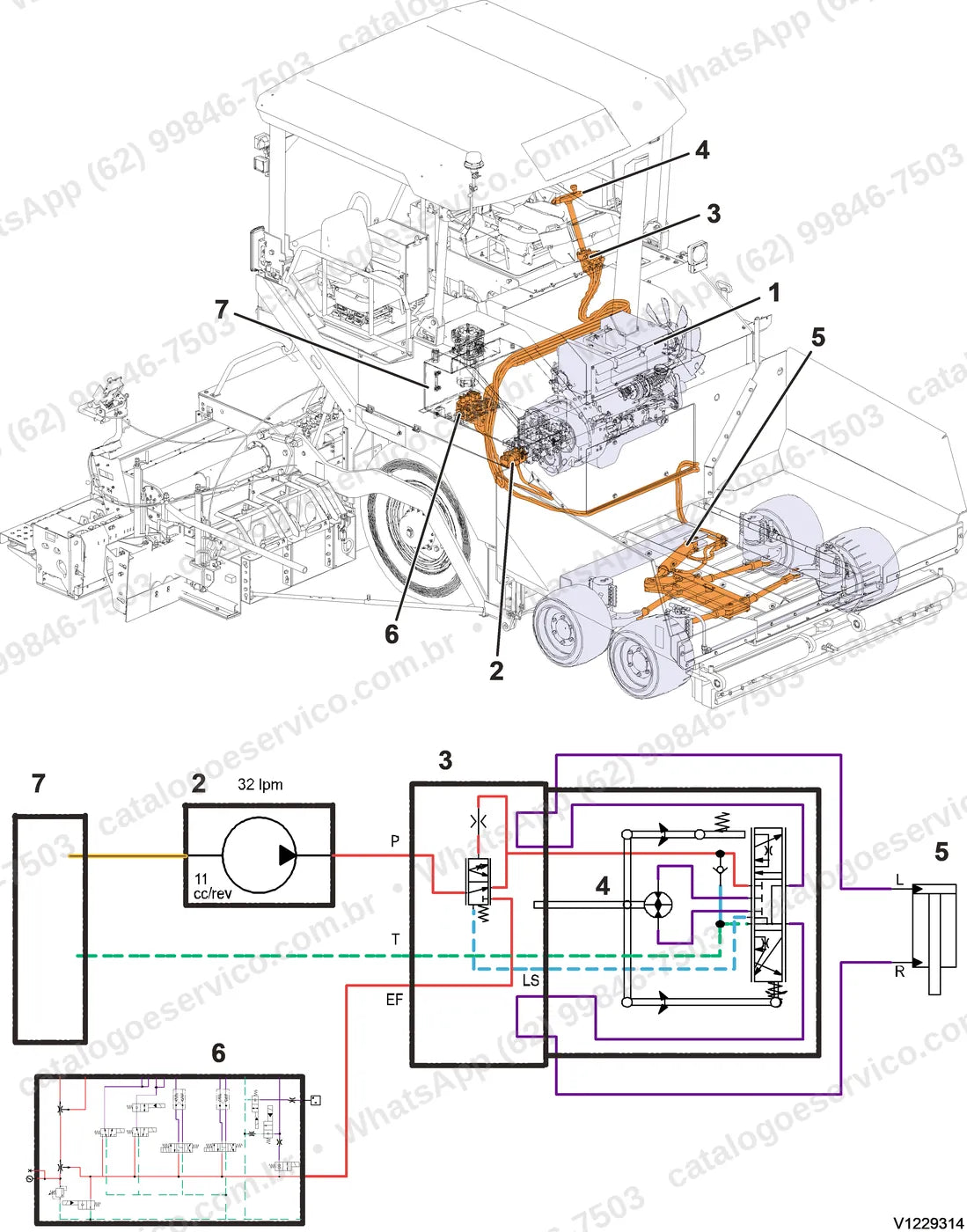 Manual de serviço Volvo P4370D ABG: ilustração técnica 3