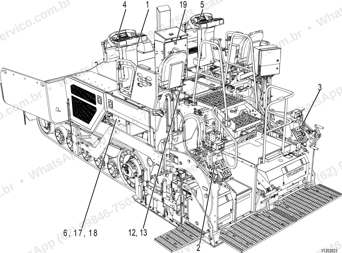 Manual de serviço Volvo P5110B: ilustração técnica 3