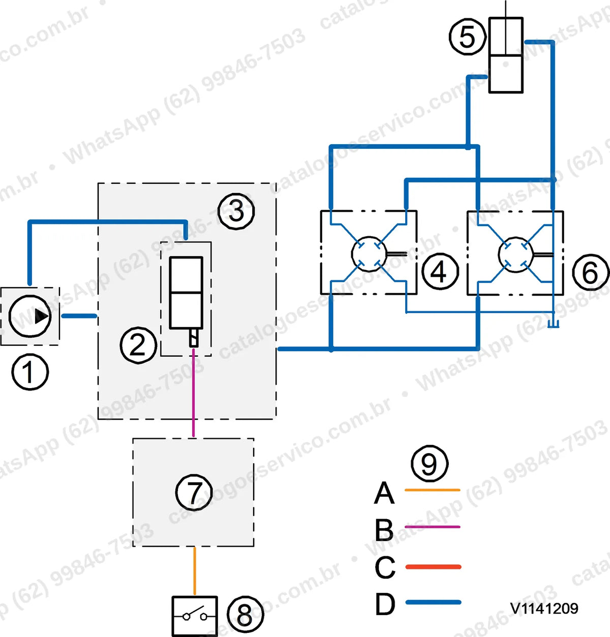 Manual de serviço Volvo P5170B: ilustração técnica 4