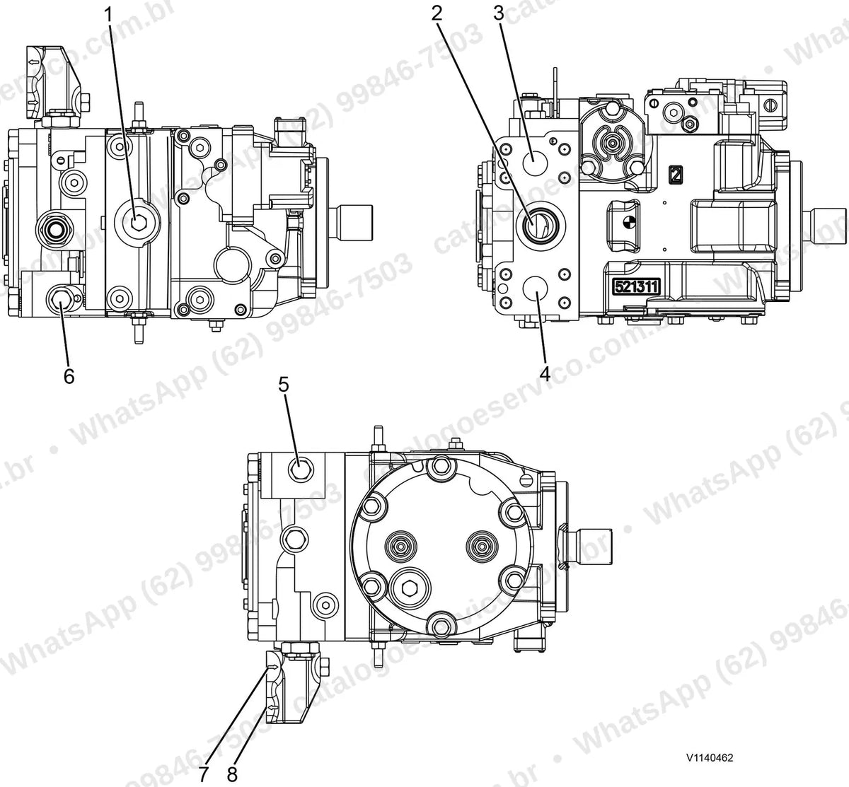 Manual de serviço Volvo P7110: ilustração técnica 3