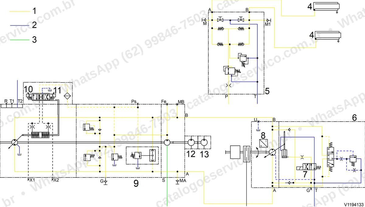 Manual de serviço Volvo P7920D: ilustração técnica 4