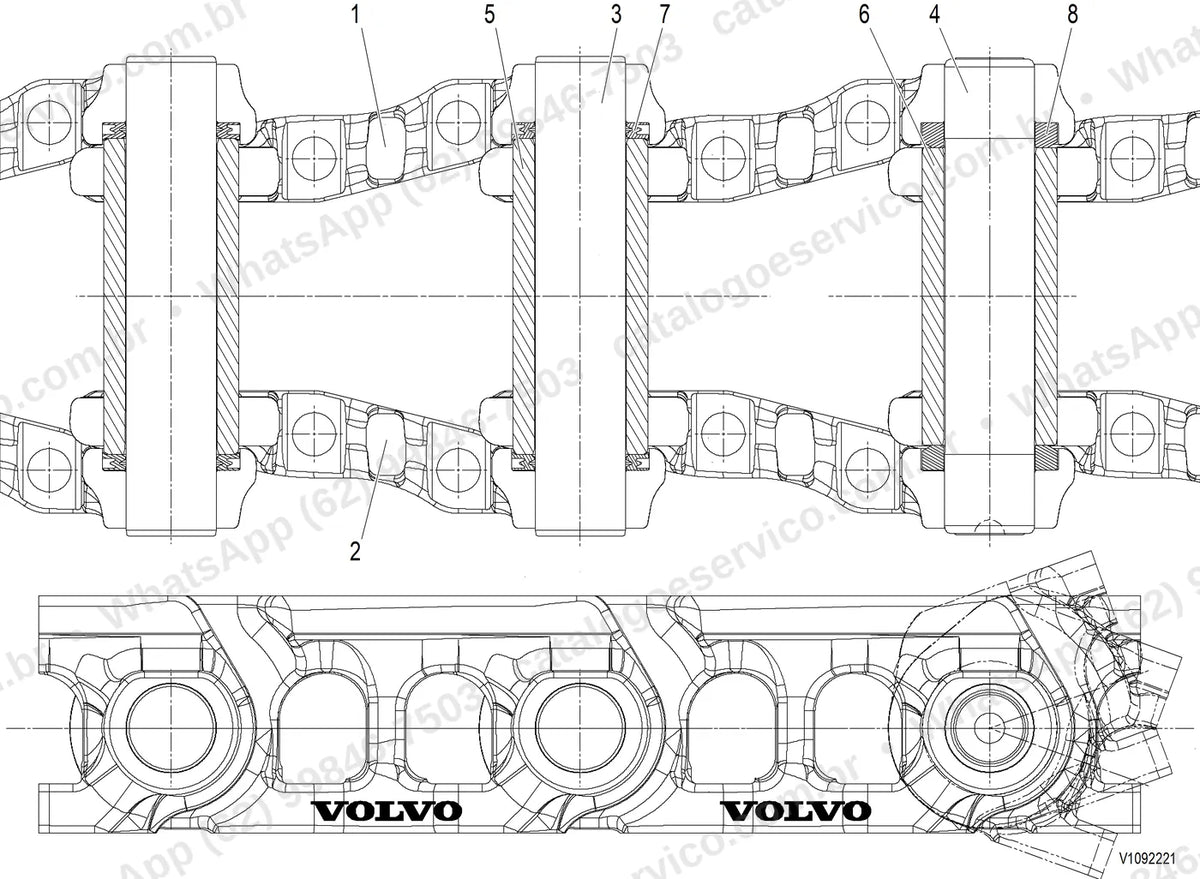 Manual de serviço Volvo PL3005D: ilustração técnica 3