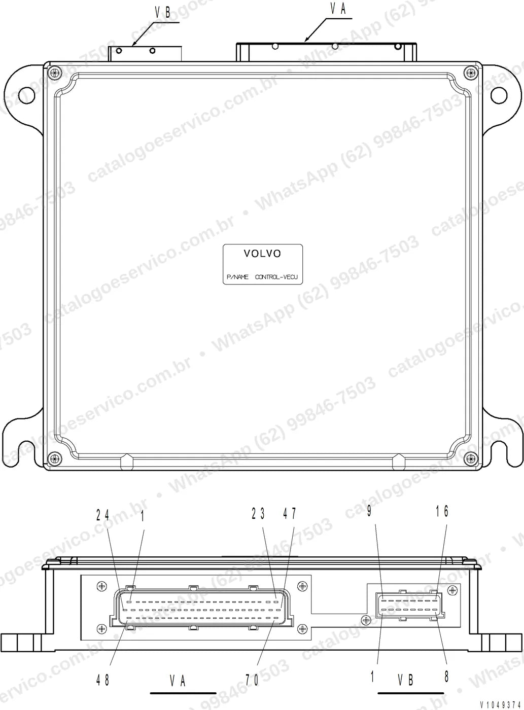 Manual de serviço Volvo PL4608: ilustração técnica 1
