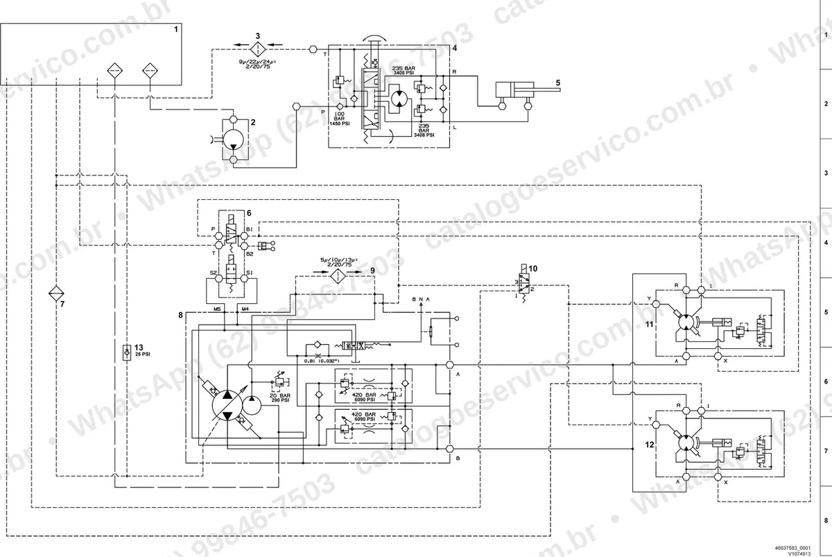 Manual de serviço Volvo PT125: ilustração técnica 1