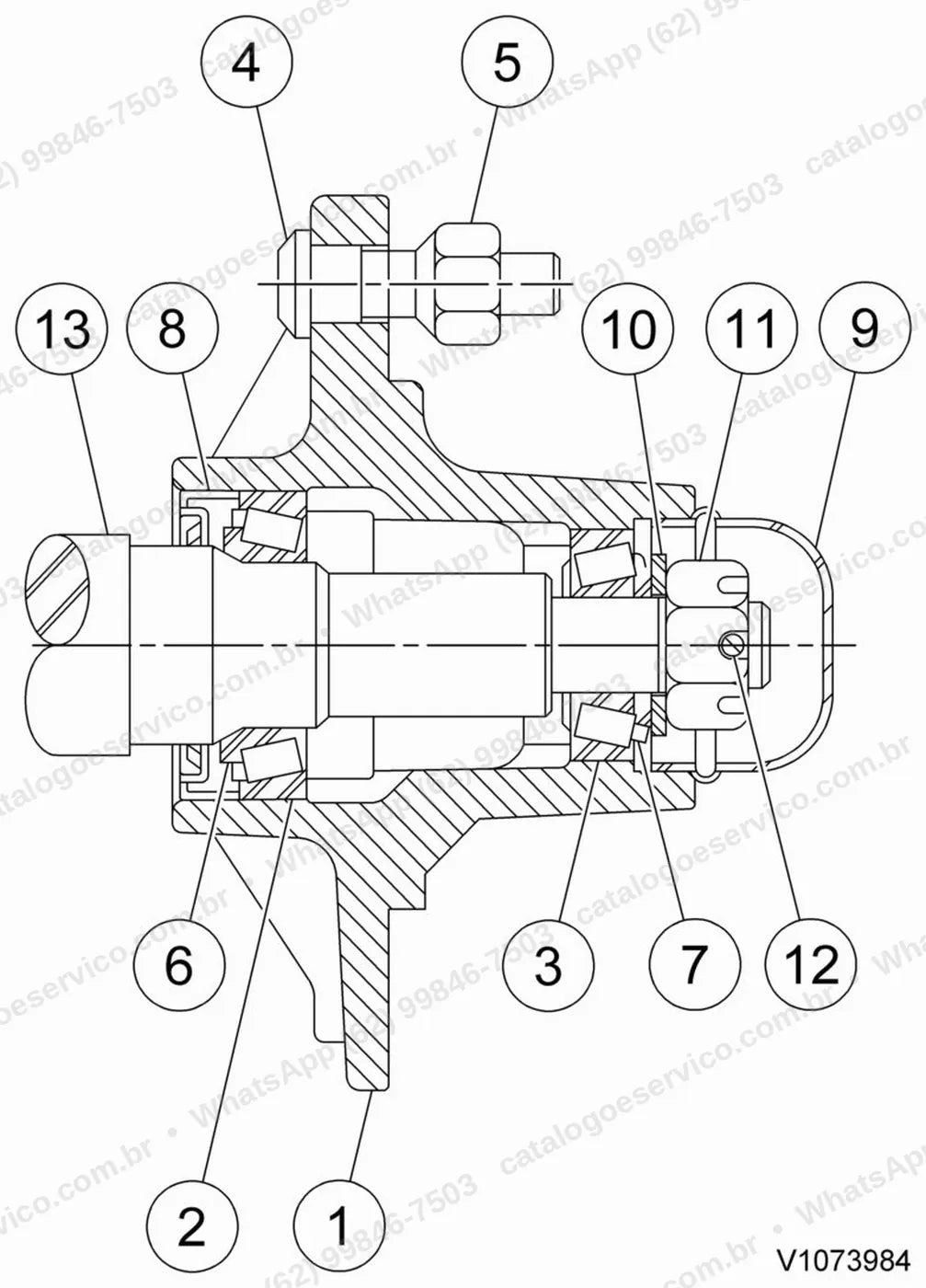 Manual de serviço Volvo PT125: ilustração técnica 4