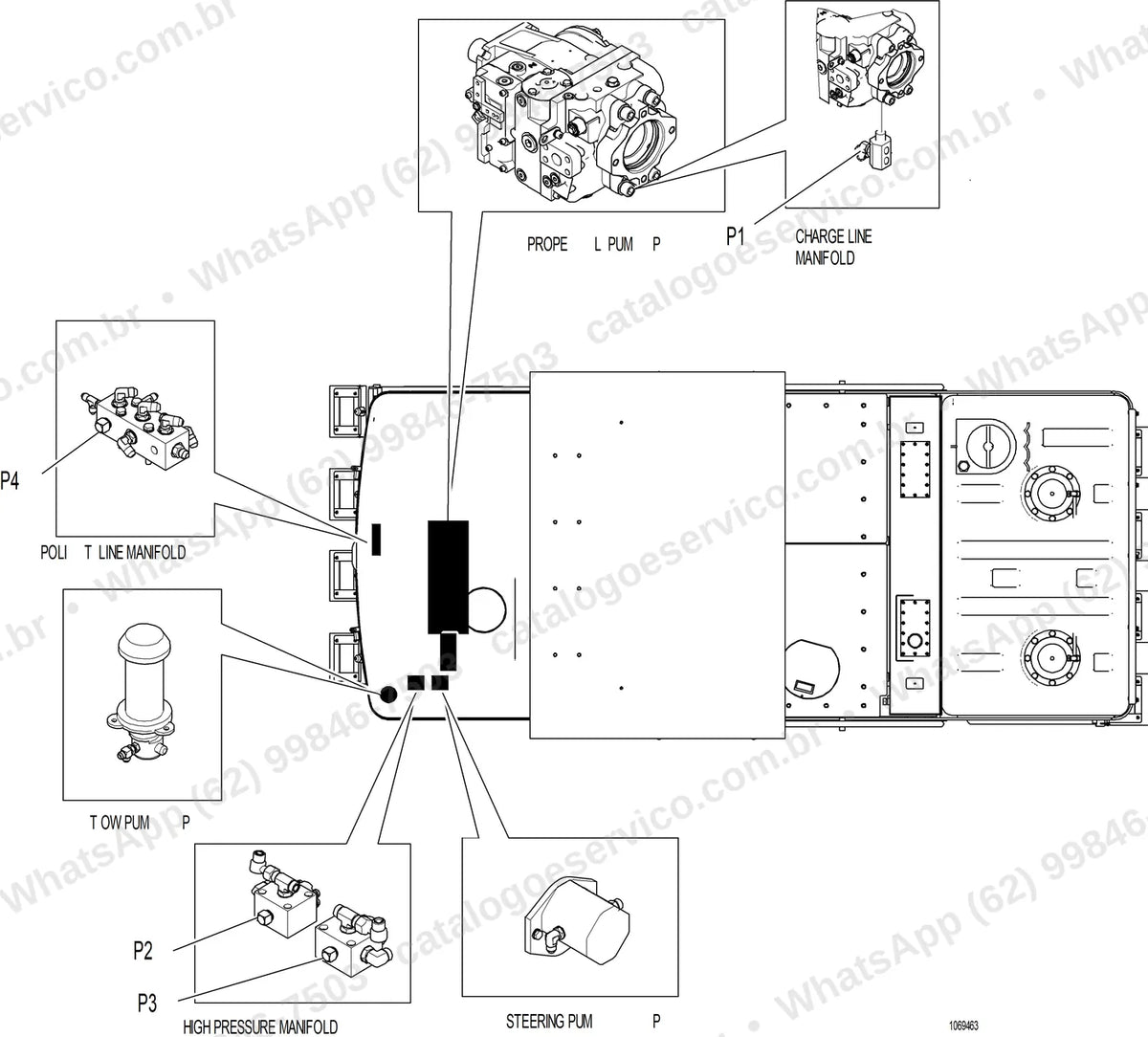 Manual de serviço Volvo PT220RH: ilustração técnica 2