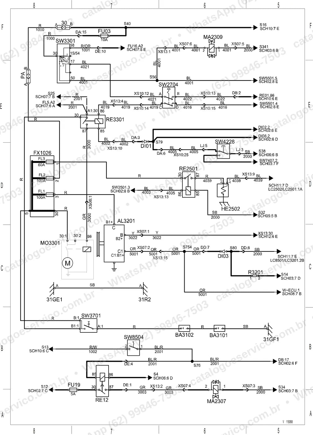 Manual de serviço Volvo SD110B e SD110B A: ilustração técnica 2