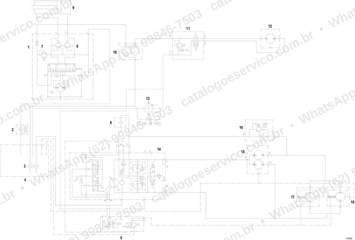Manual de serviço Volvo SD25D: ilustração técnica 1
