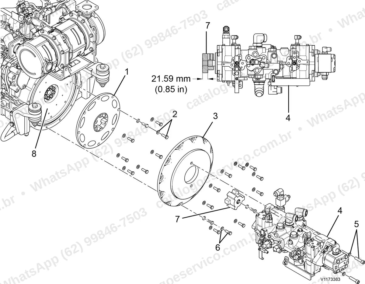 Manual de serviço Volvo SD45B: ilustração técnica 2