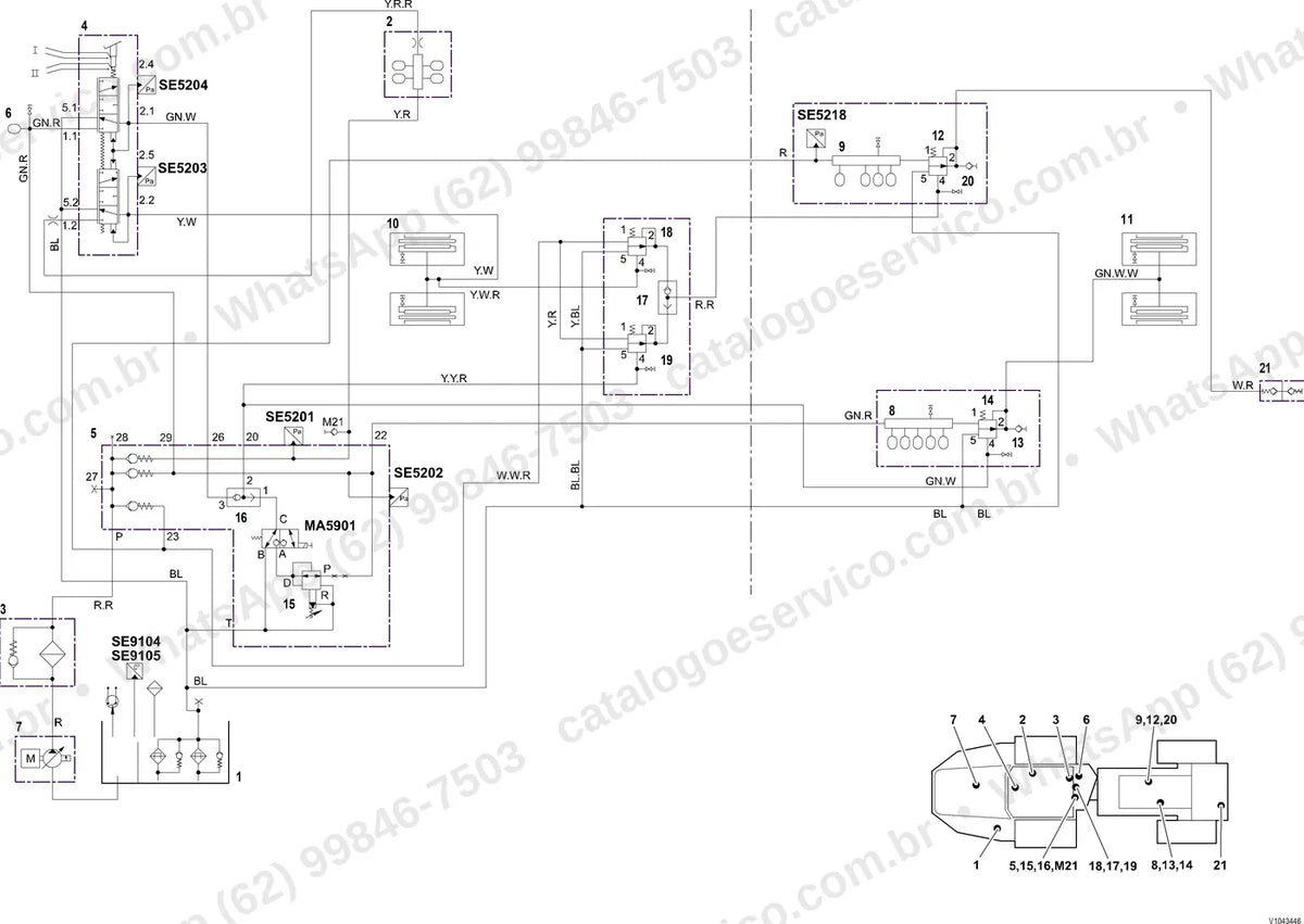 Manual de serviço Volvo T450D: ilustração técnica 1