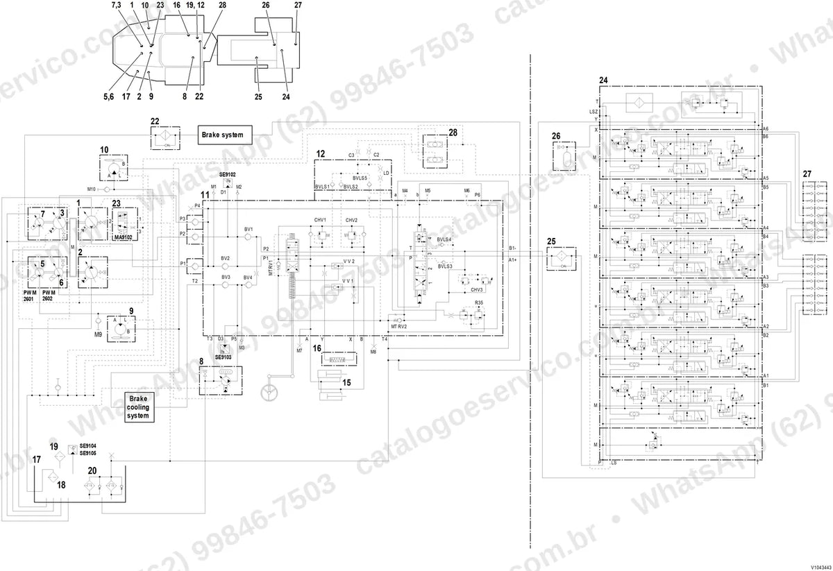 Manual de serviço Volvo T450D: ilustração técnica 2