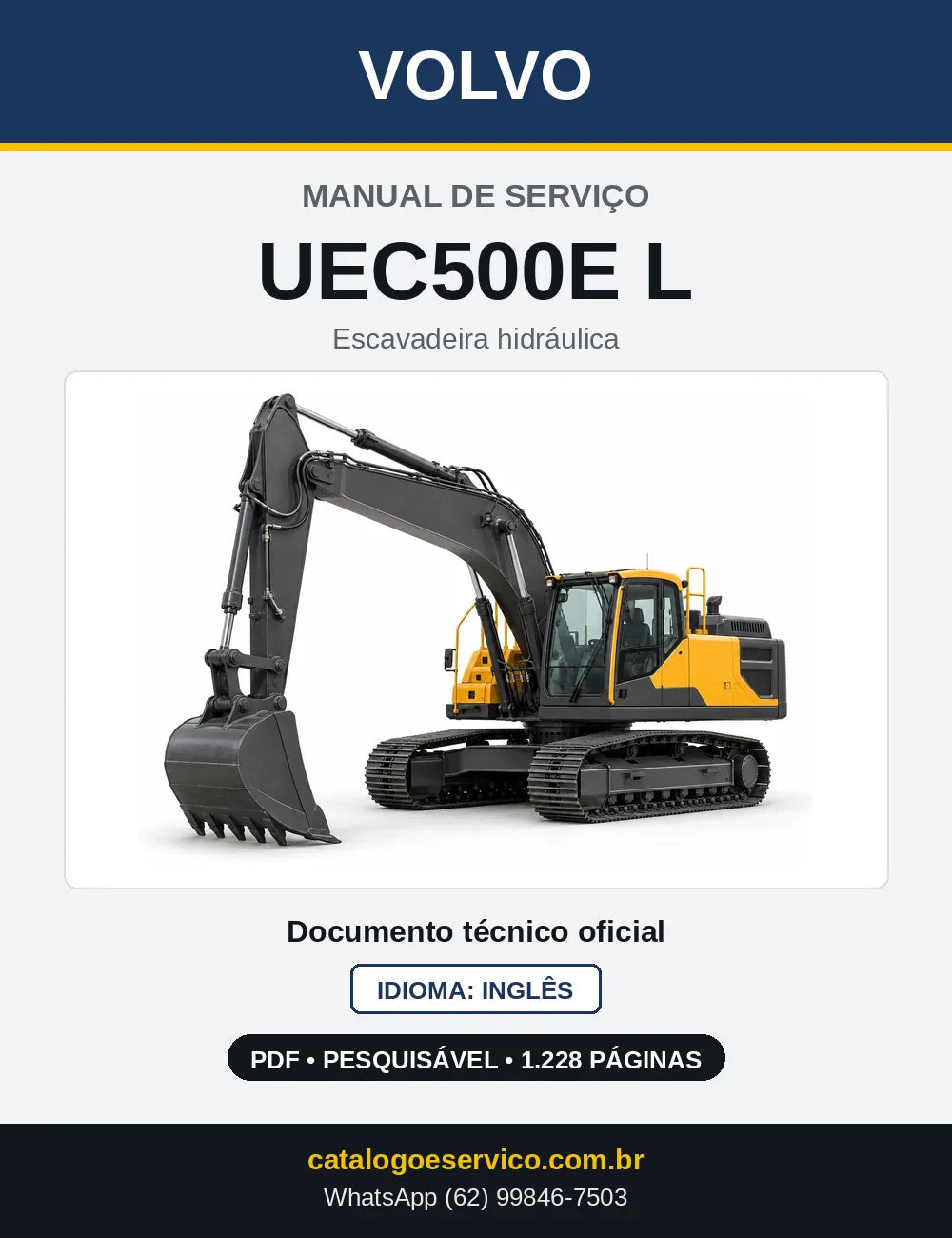 Capa do Manual de Serviço Volvo UEC500E L em PDF