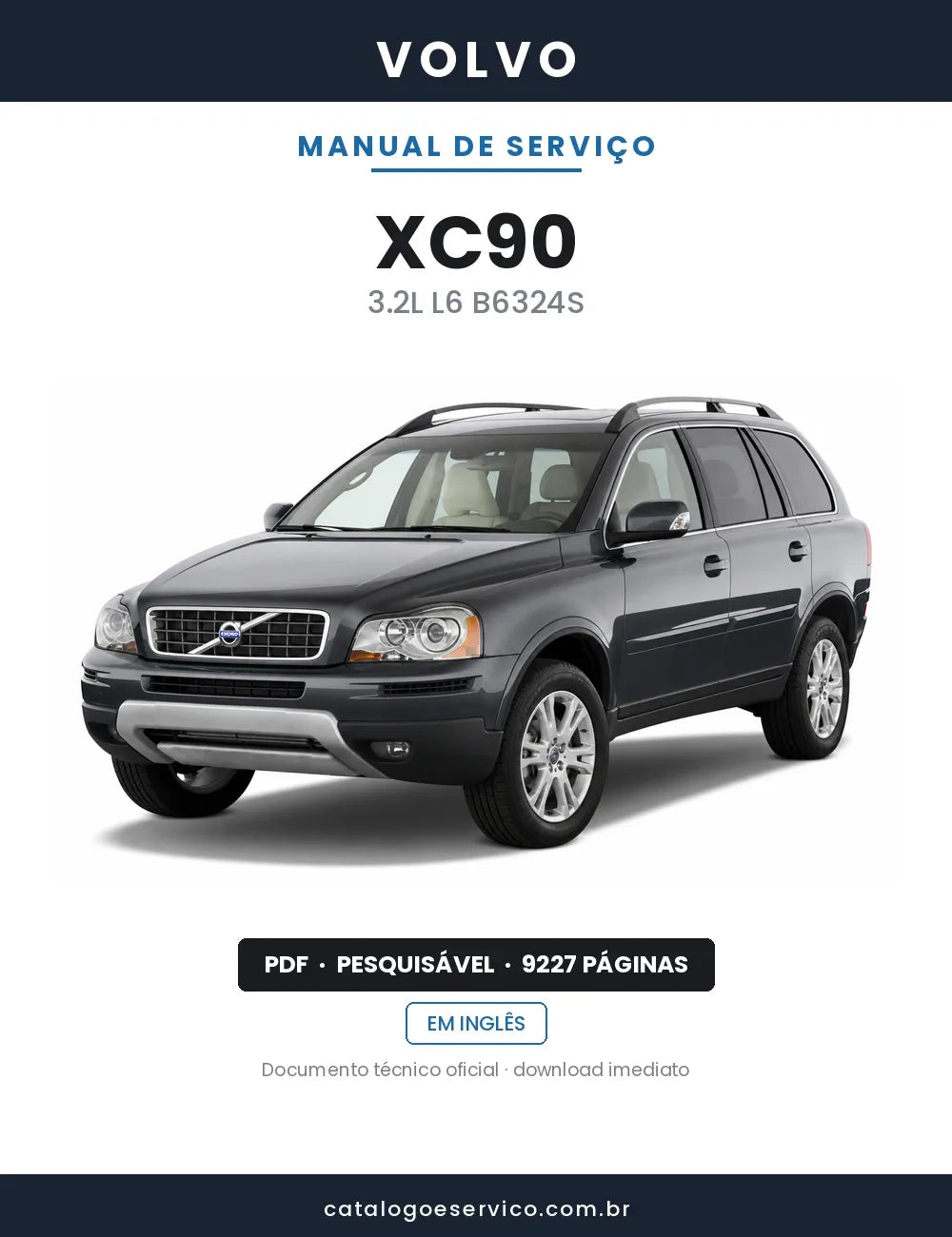 Manual de Serviço Volvo XC90 — capa