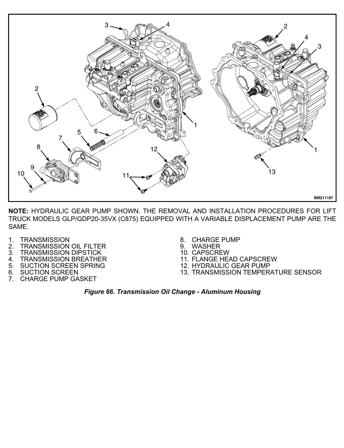 Página interna do Manual de Serviço Yale GLP20-35VX. GDP20-35VX — diagrama técnico 4