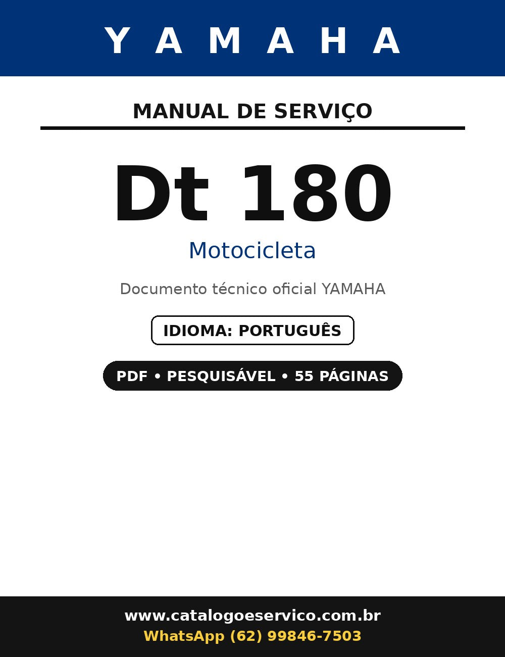 Manual De Serviço Yamaha Dt 180