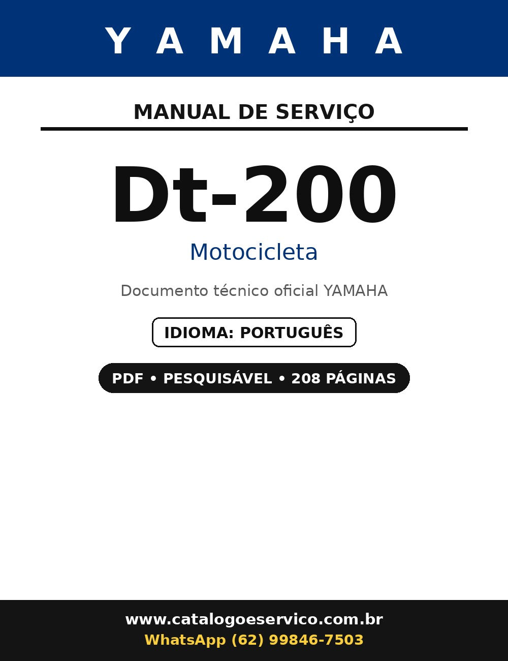 Manual De Serviço Yamaha Dt-200