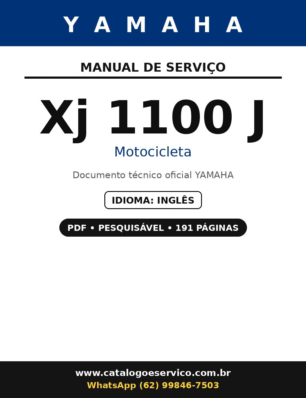 Manual De Serviço Yamaha Xj 1100 J