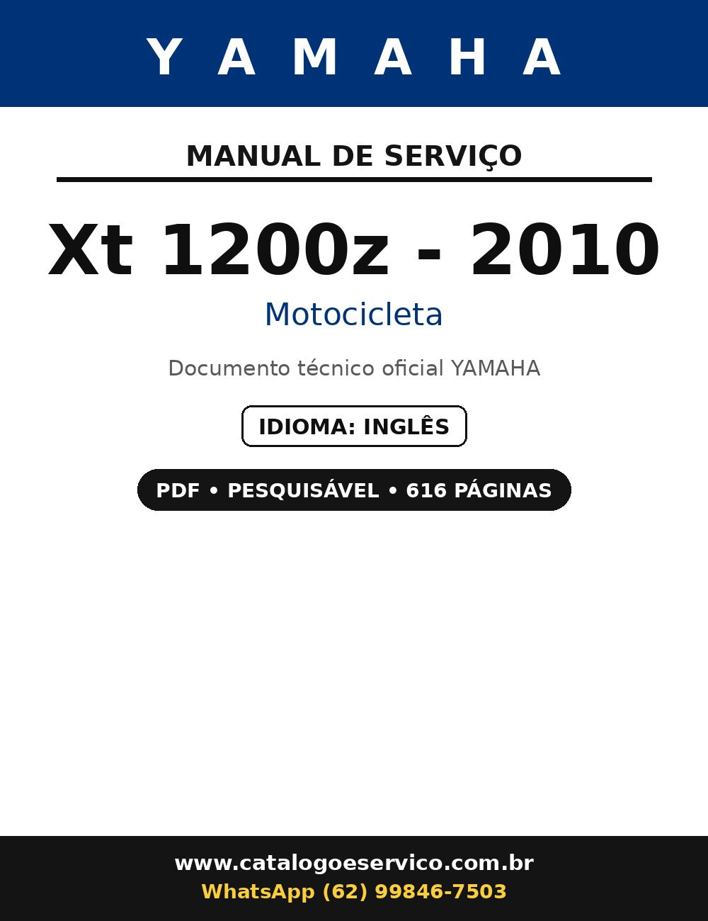 Manual De Serviço Yamaha Xt 1200z - 2010