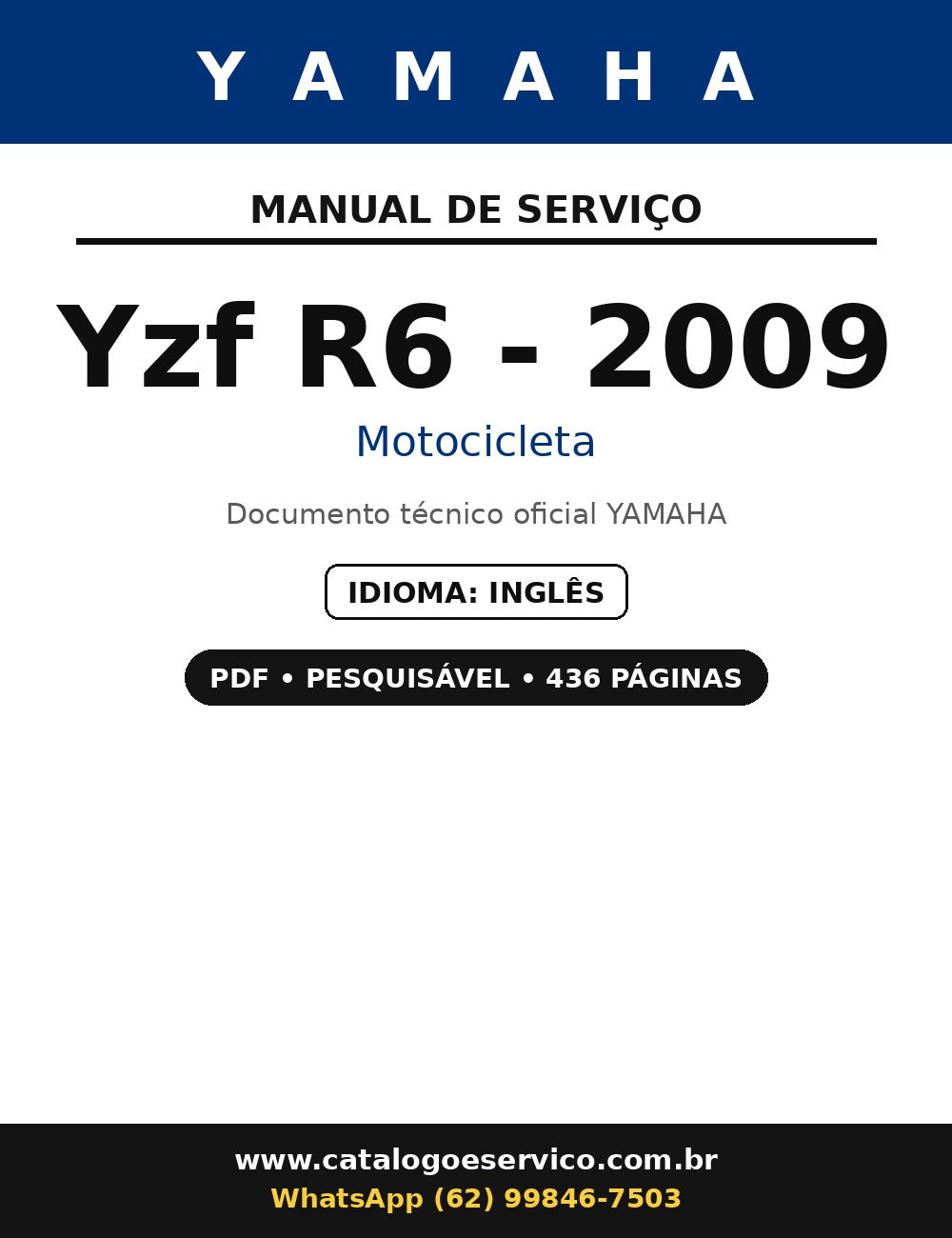 Manual De Serviço Yamaha Yzf R6 - 2009