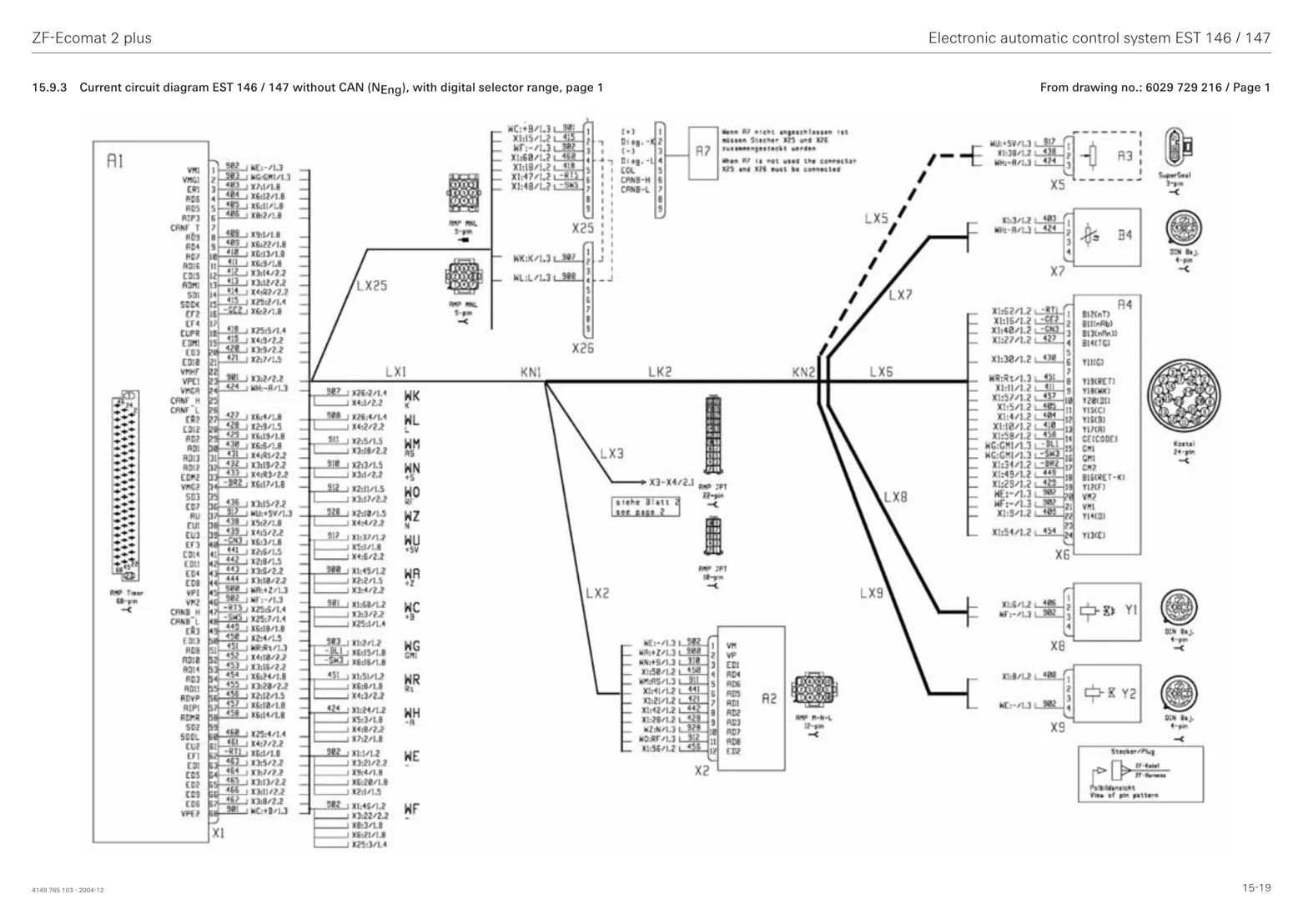 MANUAL DE SERVIÇO ZF-ECOMAT 2 PLUS - HP502C, 592C, 602C, EST 146, 147 — diagrama técnico