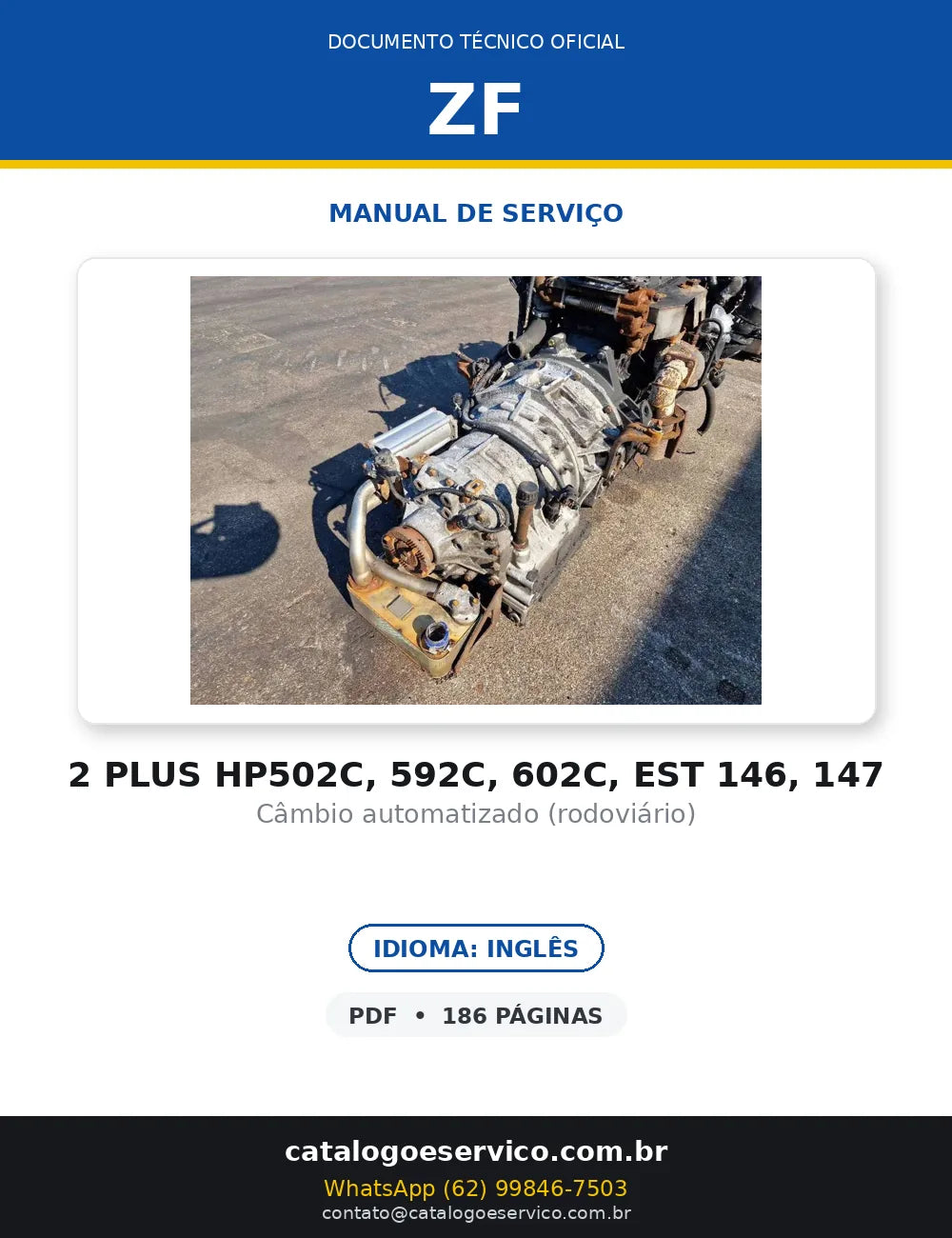 MANUAL DE SERVIÇO ZF-ECOMAT 2 PLUS - HP502C, 592C, 602C, EST 146, 147 — capa