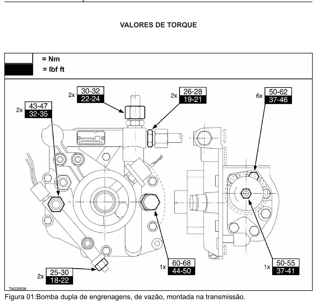 Página interna com ilustração técnica — New Holland TS6000 / TS6020 / TS6030 (amostra 2 de 2)