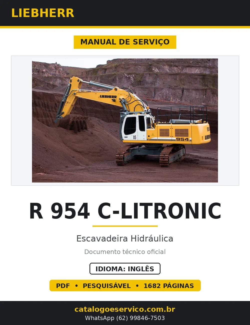 Manual de Serviço Liebherr R 954 C-Litronic Escavadeira Hidráulica — capa