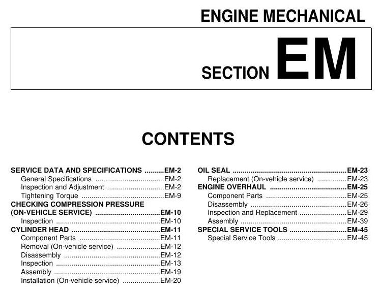 1D1,1D2,1F1,1F2-QD32 Engine - Manual de Serviço Nissan