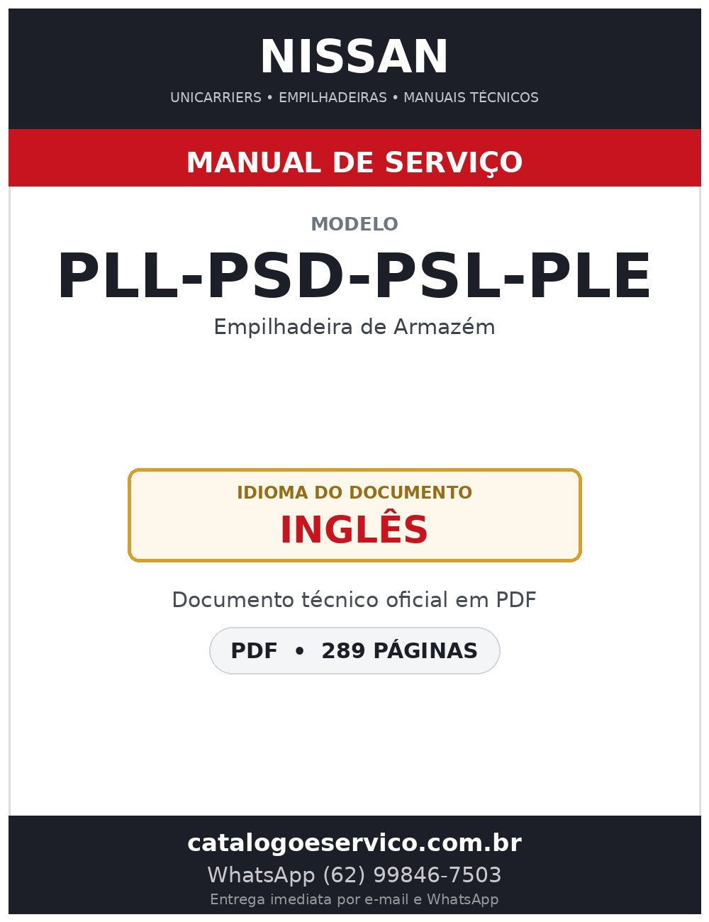 PLL-PSD-PSL-PLE - Manual de Serviço Nissan