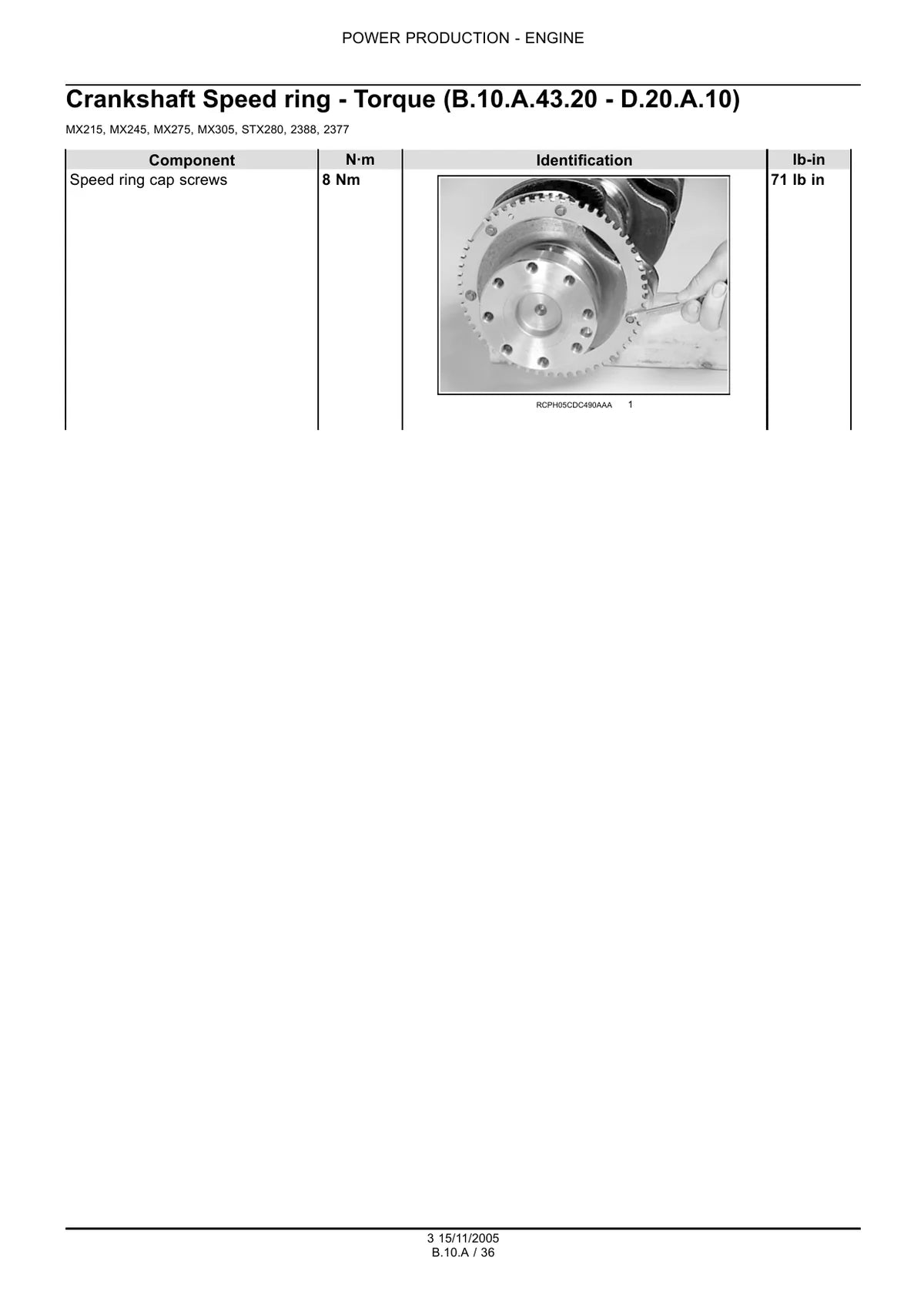 Case Motor 6TAA 8304 , 6TAA 9004 — motor, figura técnica 1