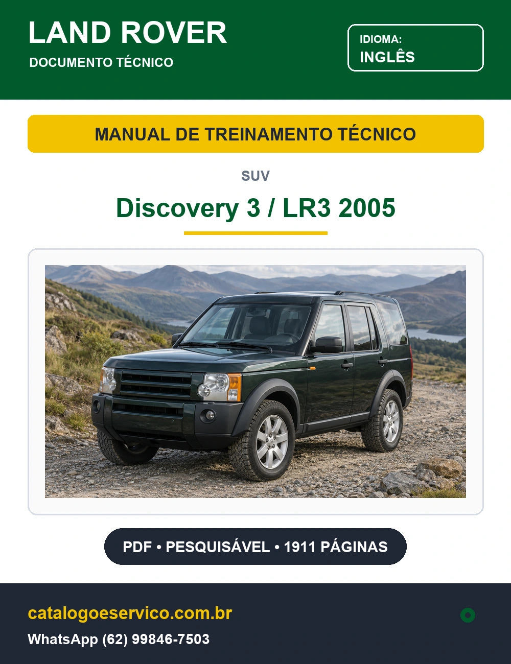 Manual de Treinamento Técnico Discovery 3 / LR3 (2005) — capa