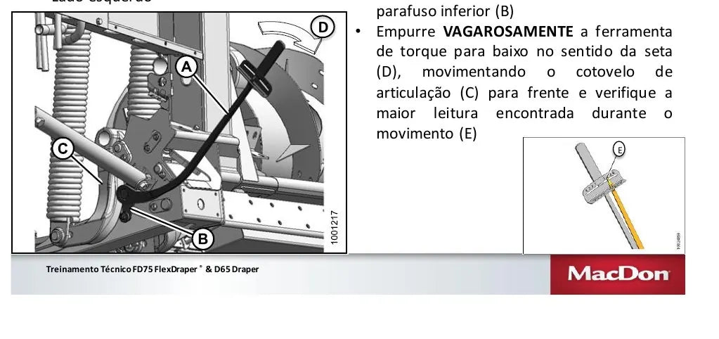 Manual de Treinamento MacDon FD75 e D65 Draper — página interna 2