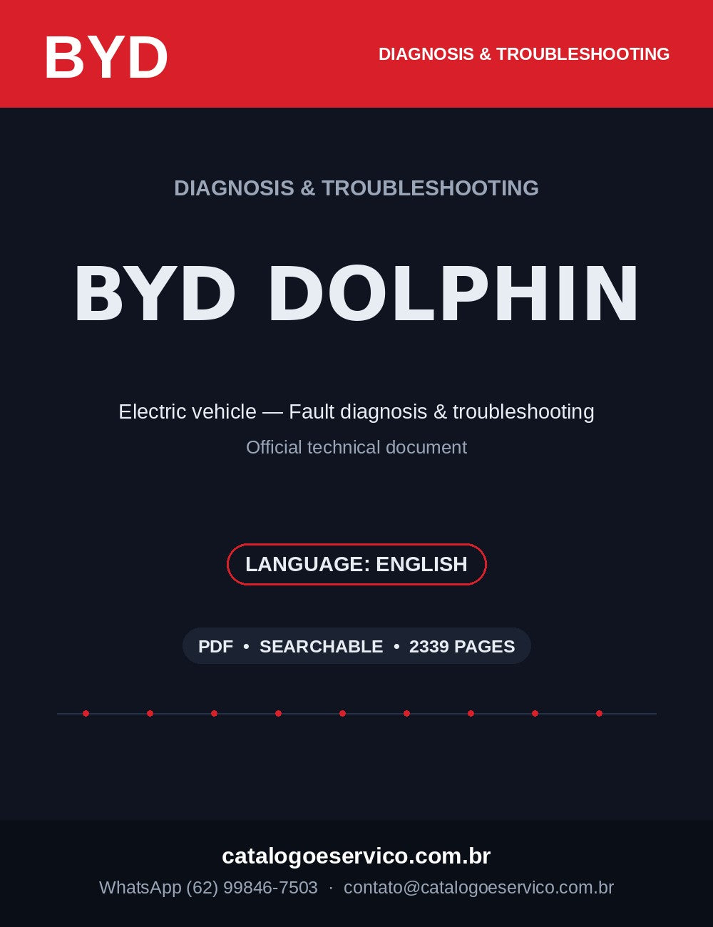 Manual de Diagnóstico e Troubleshooting BYD Dolphin (Inglês)