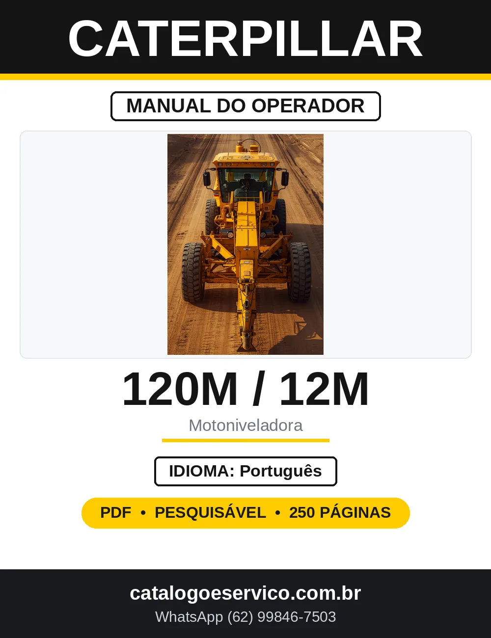 Manual do Operador Caterpillar 120M e 12M — capa
