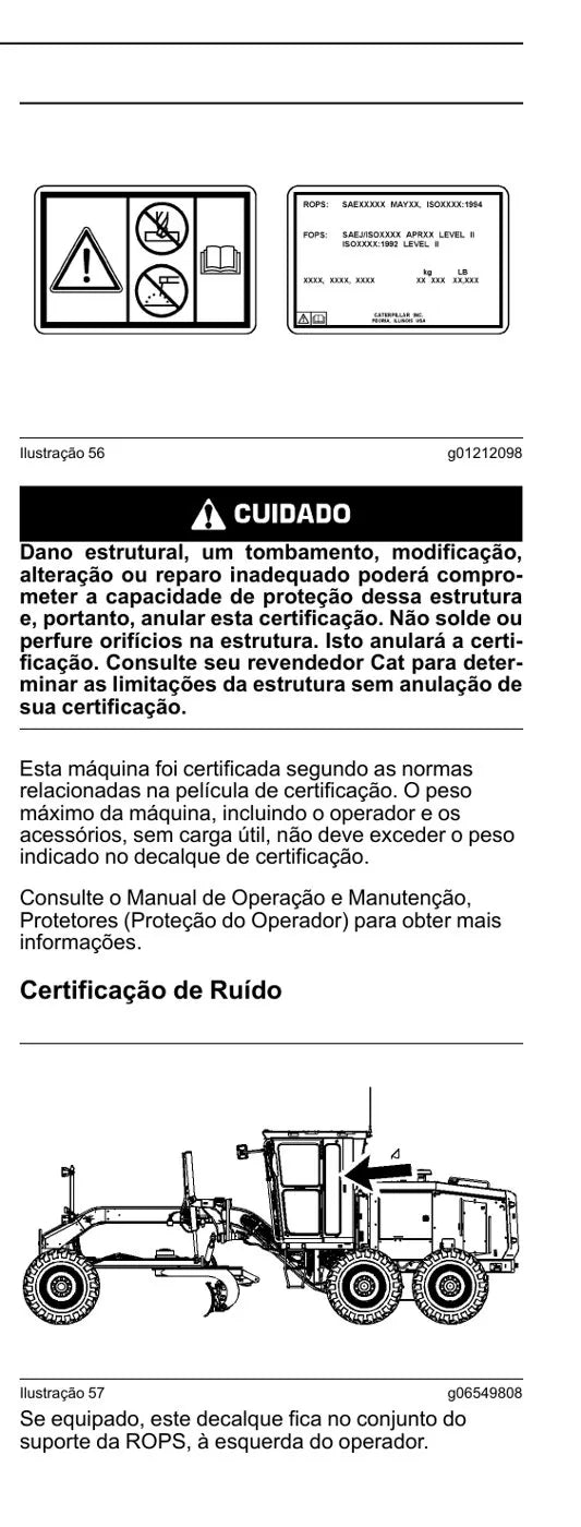 Manual do Operador Caterpillar 140 GC e 140 GC AWD — página interna 2