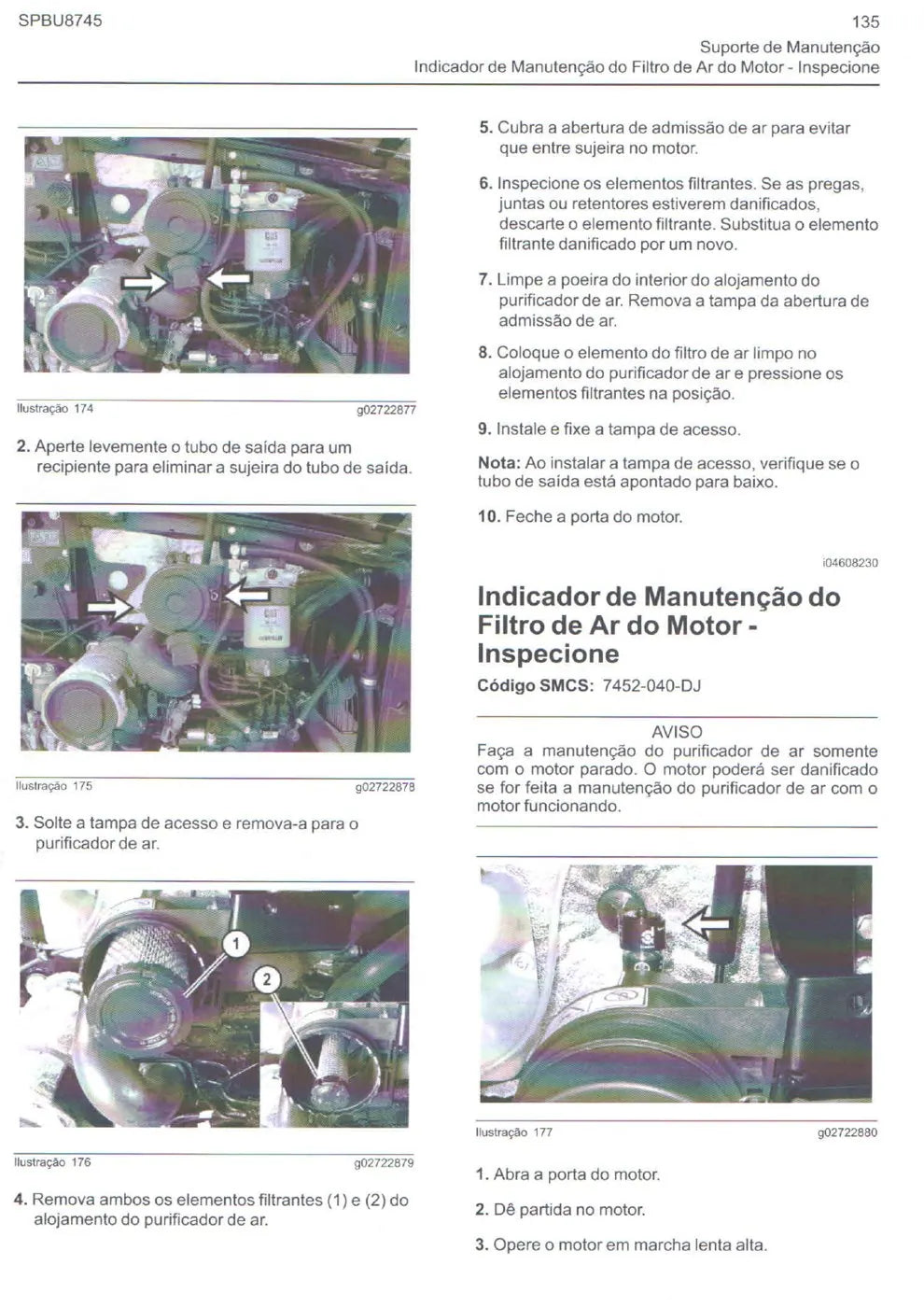 Manual do Operador Caterpillar 302.7D e 302.7D CR — página interna 1